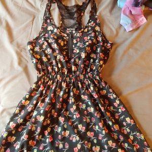 Owl print mini dress